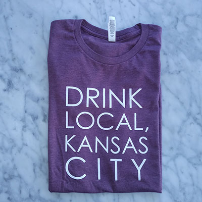Product Image for Drink Local KC Heathered Wine Short Sleeve