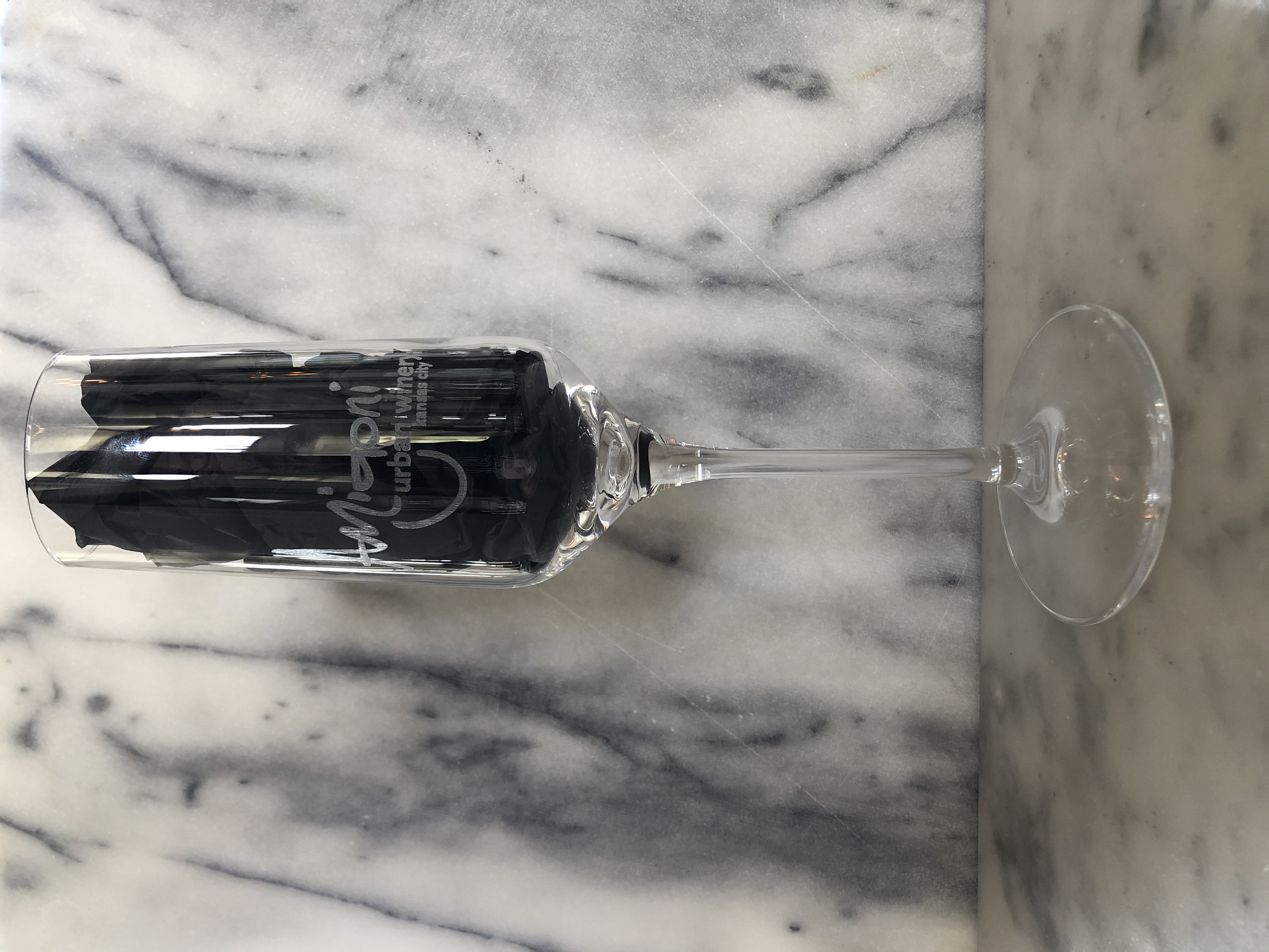 Product Image for Amigoni Logo Flute Glass